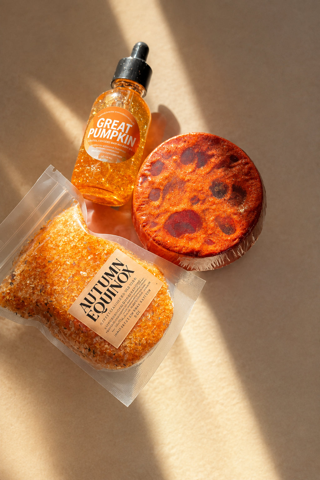 HARVEST MOON – Fall Inspired Crystal-Infused Handmade Bath Bomb