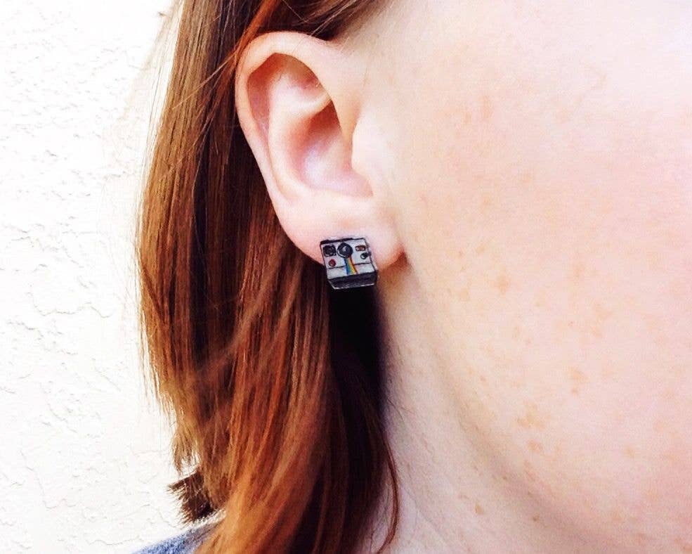 Vintage Retro Insta Camera Earrings