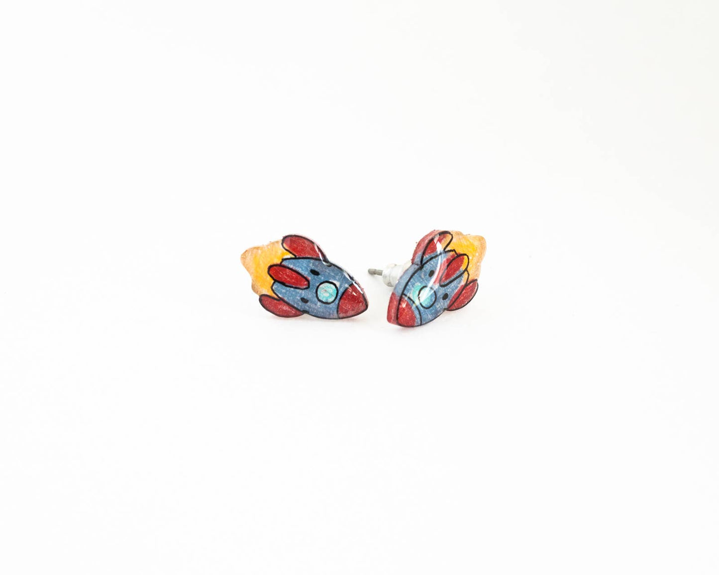 Rocket Space Ship Earrings