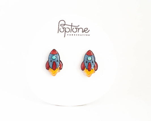 Rocket Space Ship Earrings