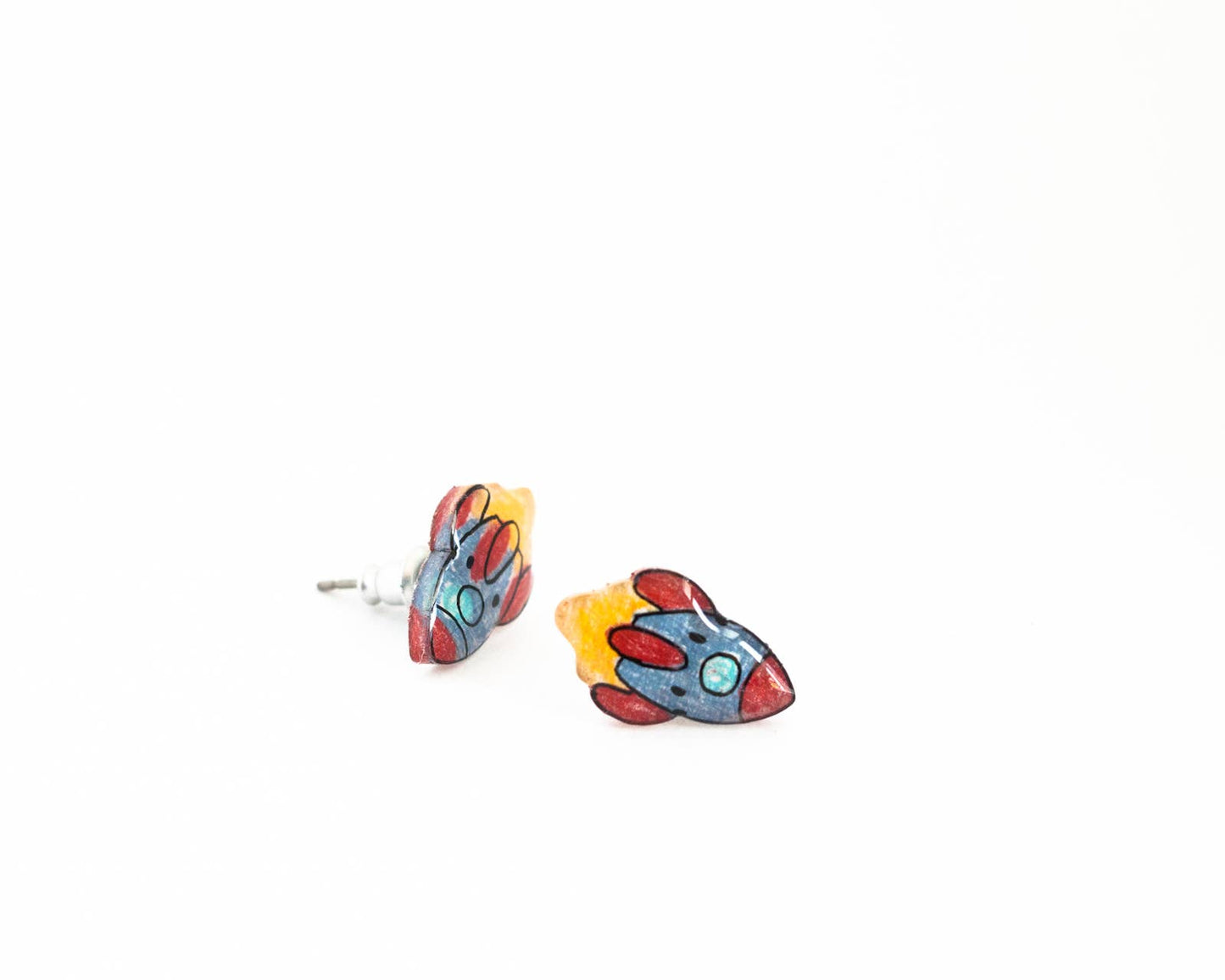 Rocket Space Ship Earrings