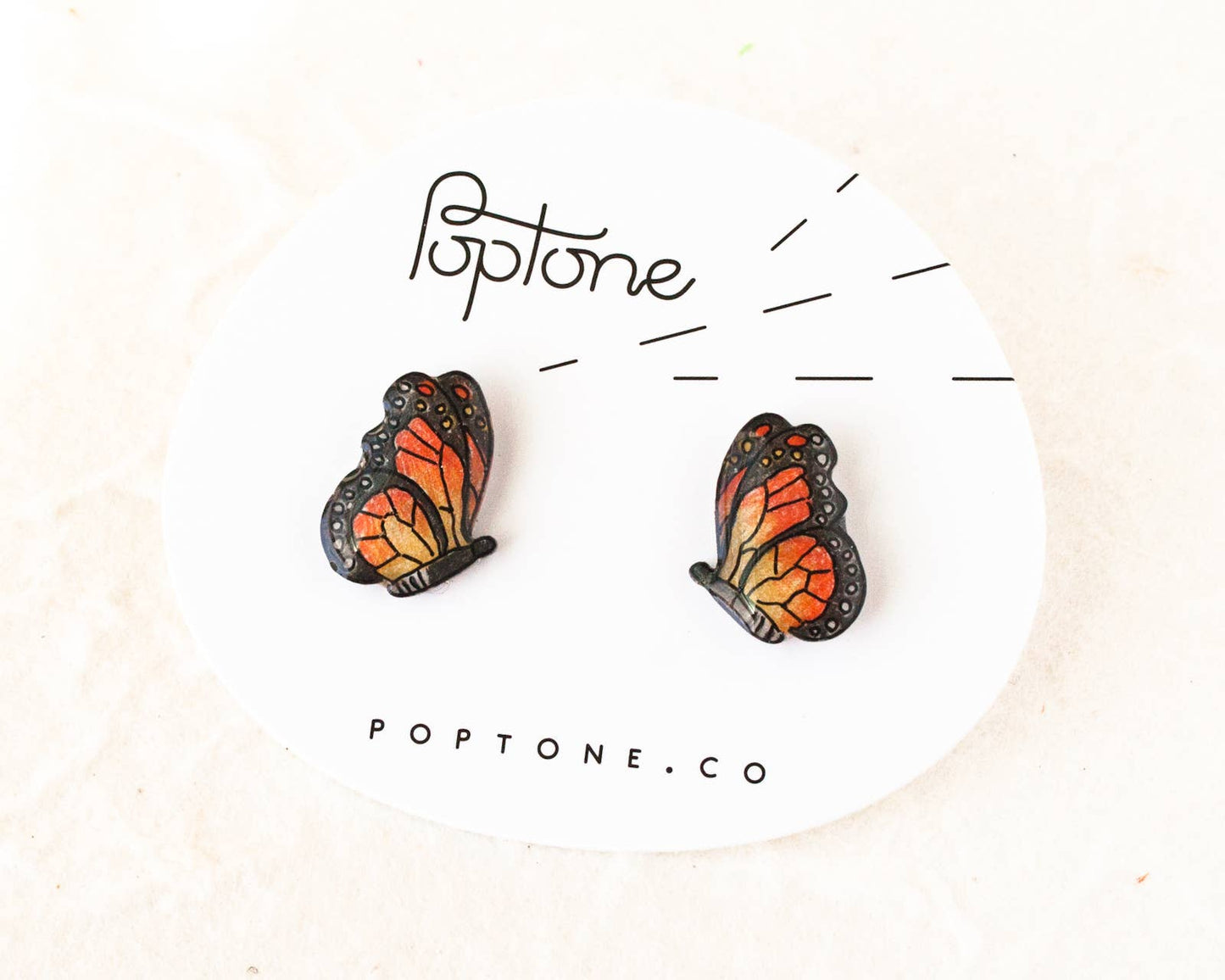 Monarch Butterfly Stud Earrings