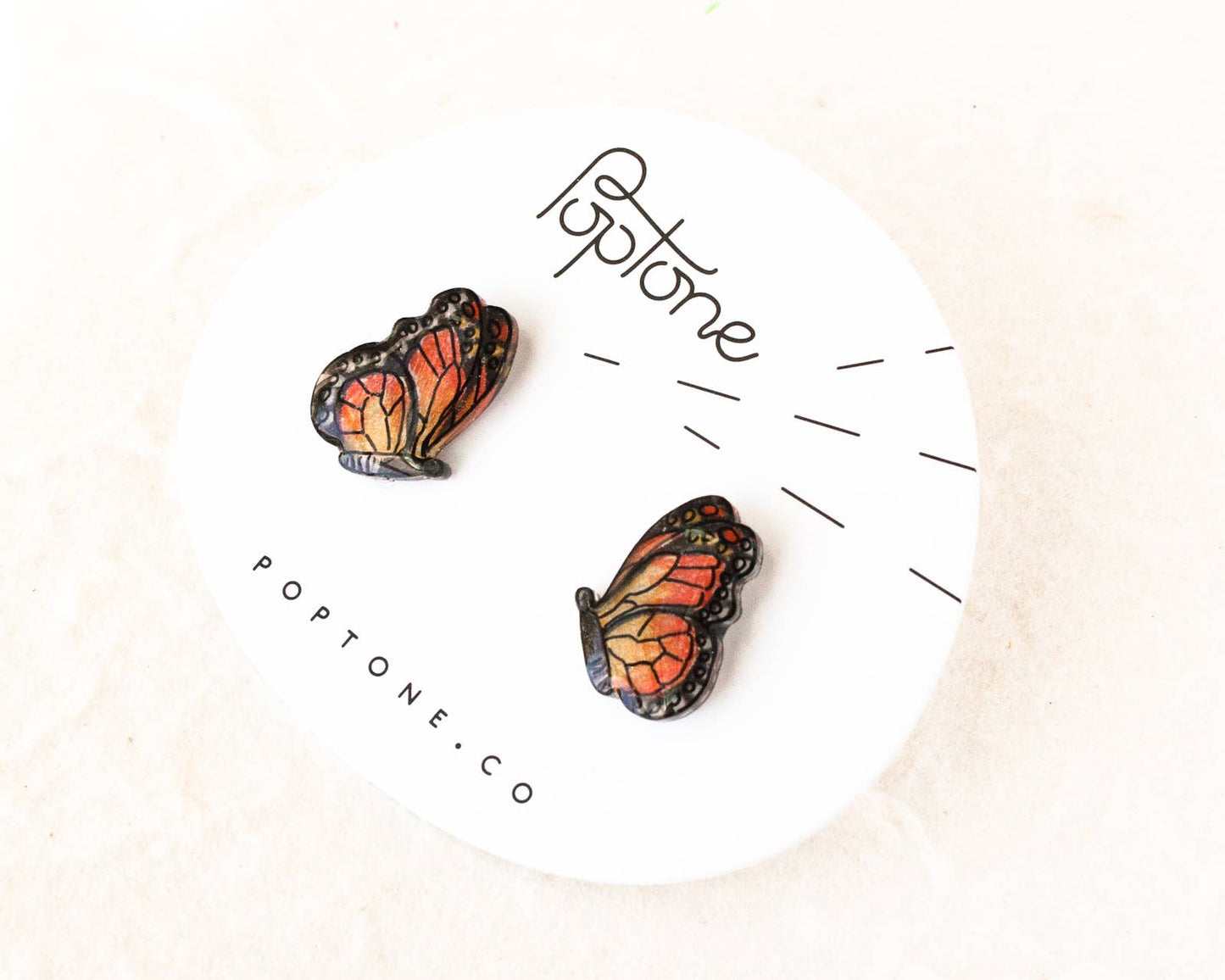 Monarch Butterfly Stud Earrings
