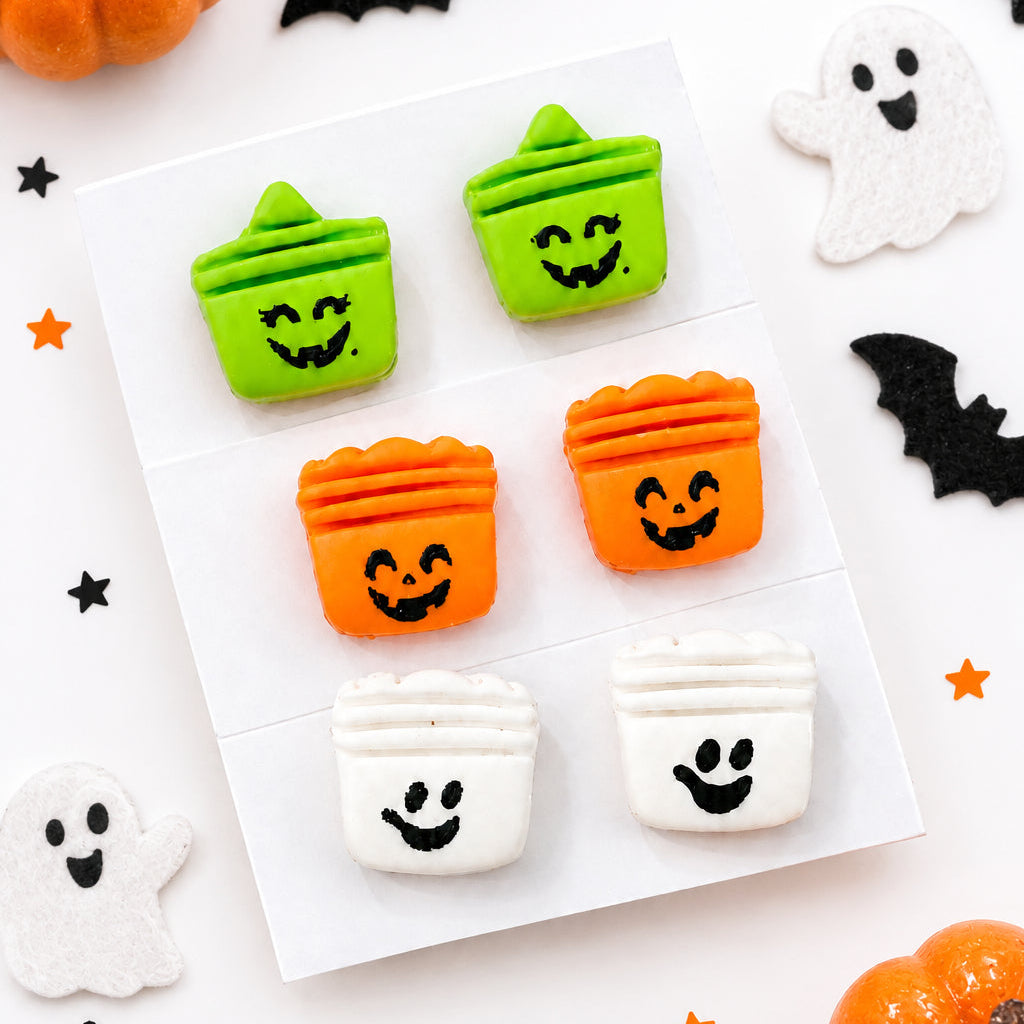 Halloween Happy Meal Bucket Witch Earrings