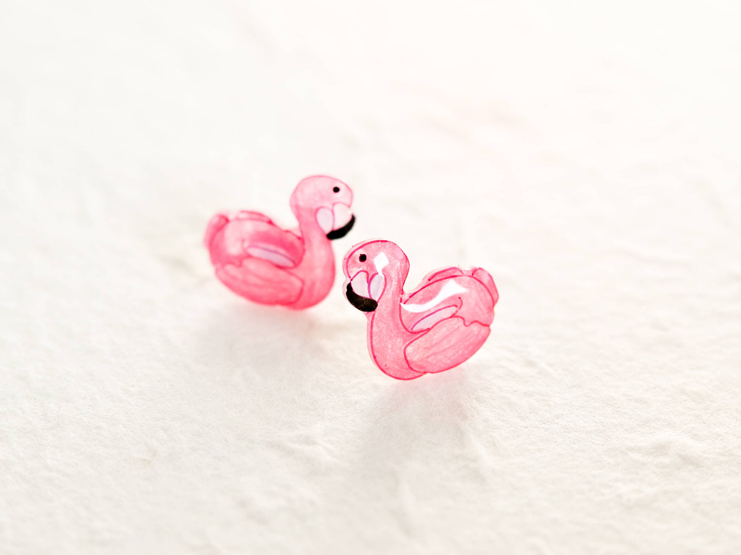 Flamingo Pool Floatie Earrings | cute pink summer studs