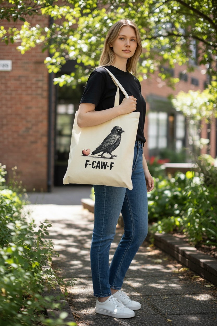 Grumpy Crow Tote Bag