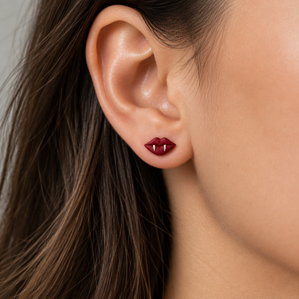 Spooky Halloween Vampire Costume Stud Earring Set