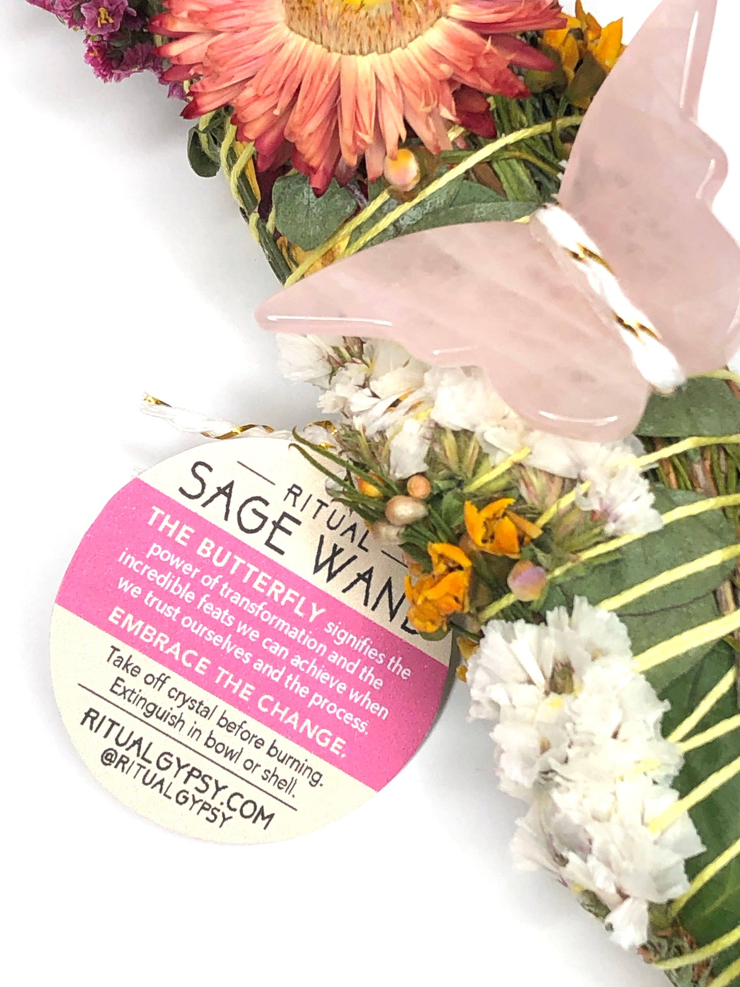 'CHANGE IT UP' Butterfly Ritual Sage Wand