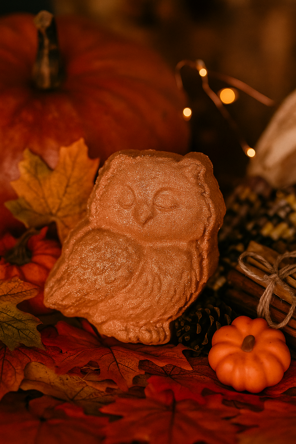 Autumn Hoot – Owl-Themed Fall Crystal-Infused Bath Bomb | Handmade