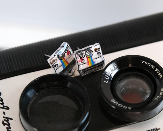 Vintage Retro Insta Camera Earrings