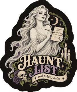 Haunt list Halloween Sticker