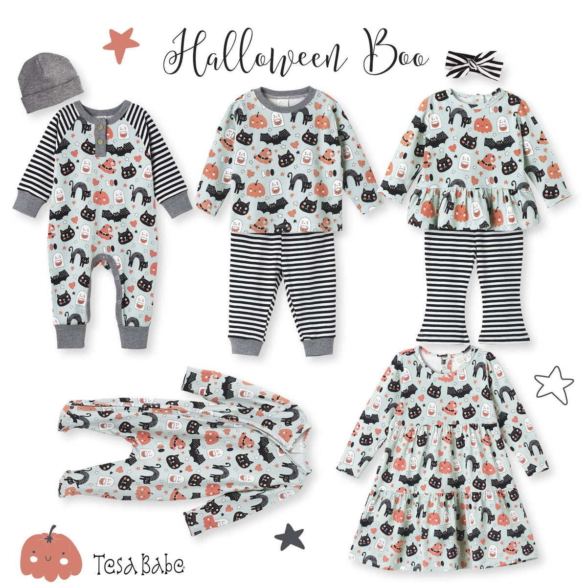 Halloween 🎃 Baby Romper – Soft Bamboo Henley Style