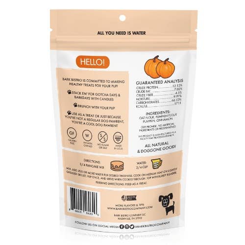 Pumpkin Pup Pooch Pancakes - 100% all natural, Made in USA