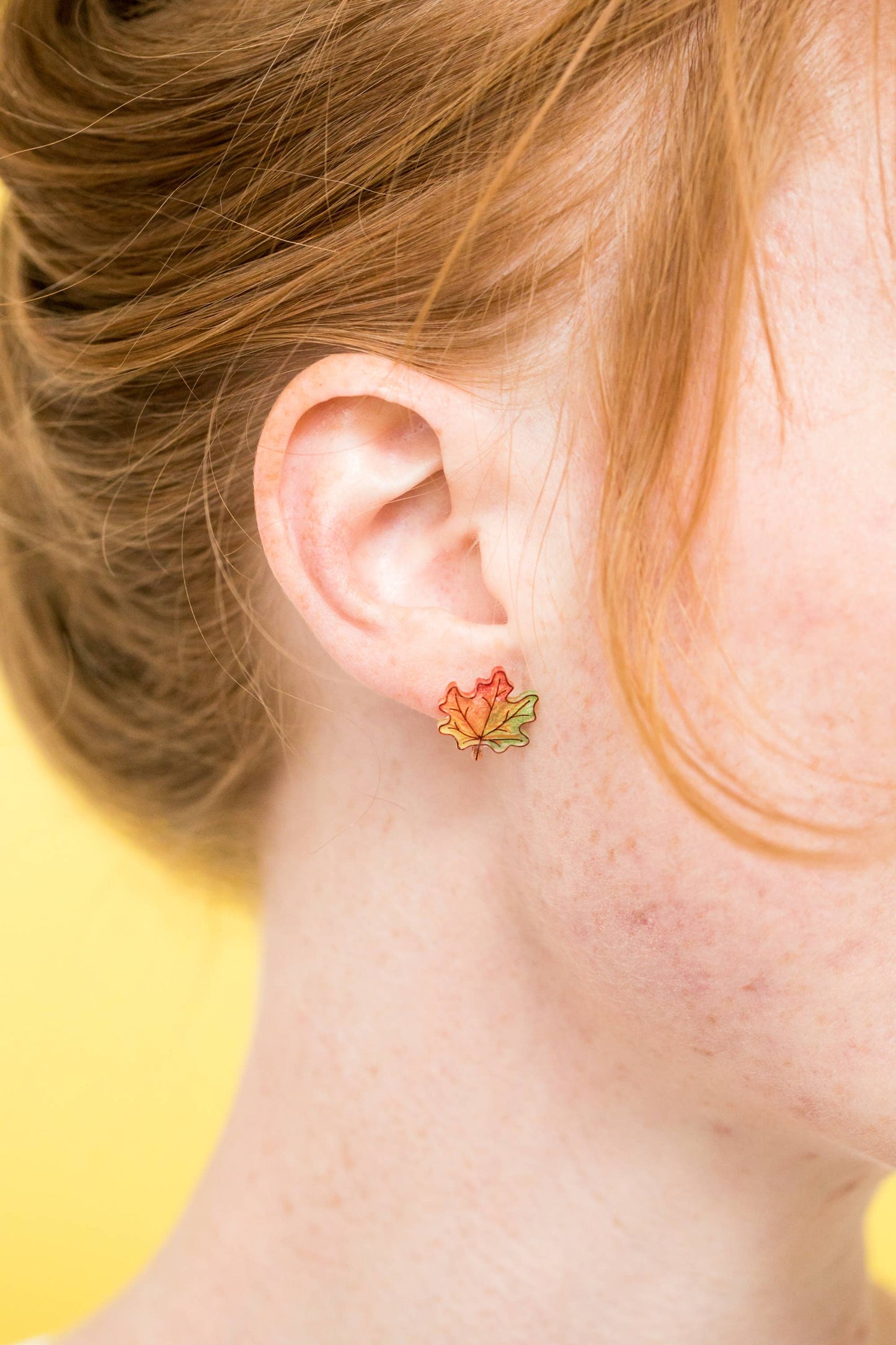 Maple Autumn Leaf Autumn Stud Earrings