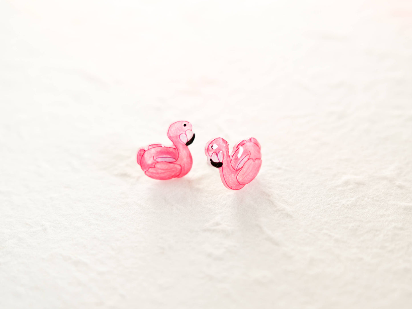 Flamingo Pool Floatie Earrings | cute pink summer studs