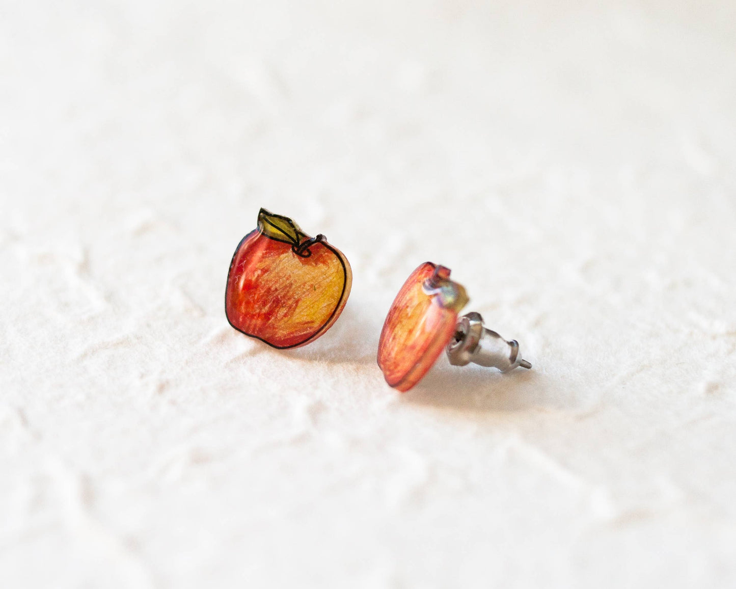 Apple Stud Earrings / Teacher Appreciation Gift