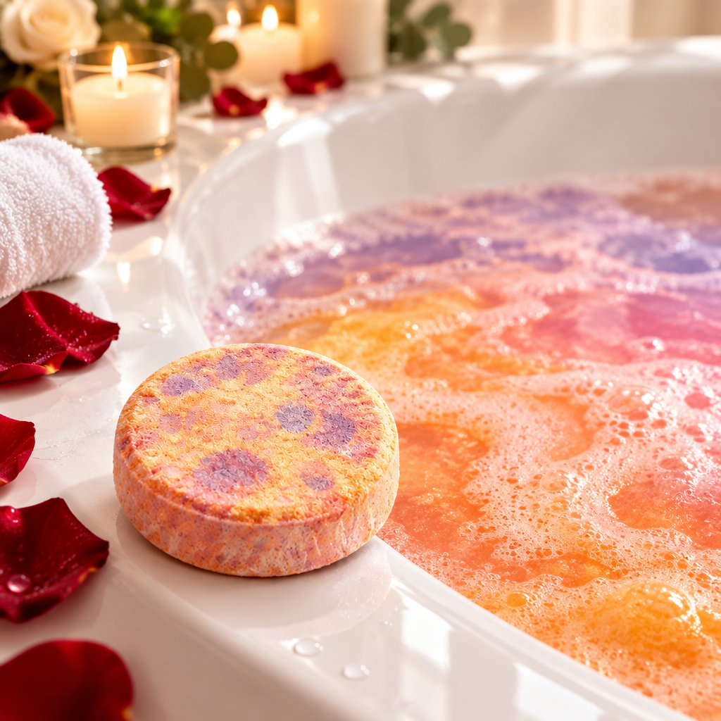 HARVEST MOON – Fall Inspired Crystal-Infused Handmade Bath Bomb