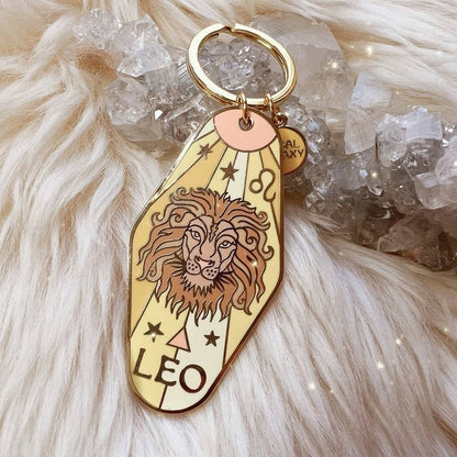 Zodiac Motel Keychain – Retro Enamel