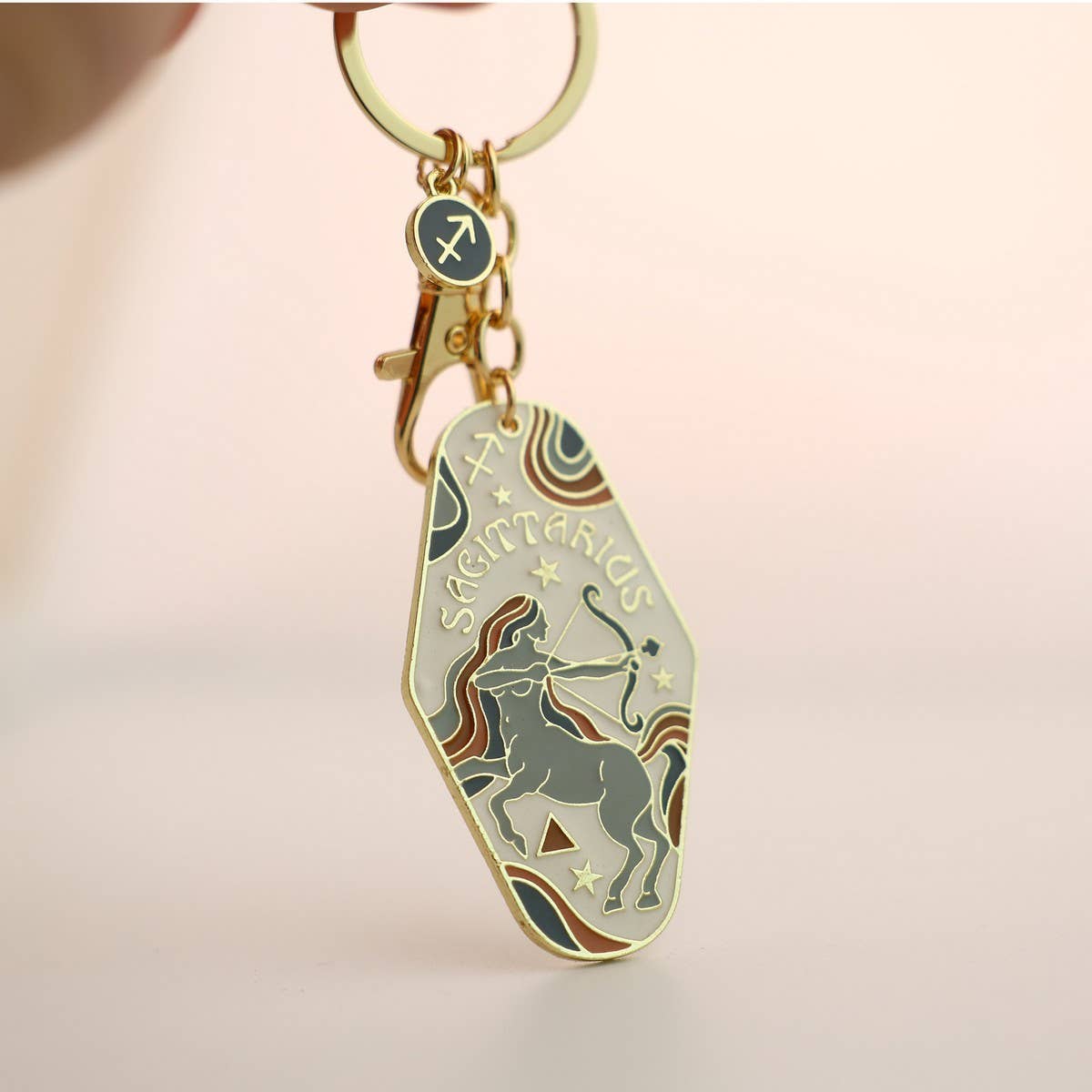 Zodiac Motel Keychain – Retro Enamel