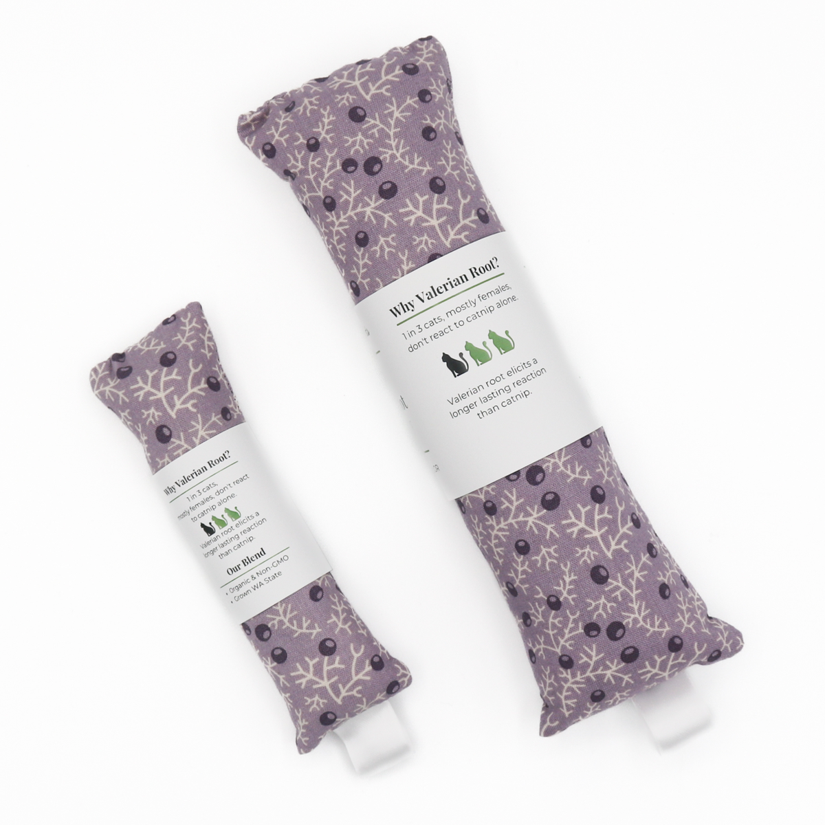 Catnip and Valerian Root Cat Toy | Organic | Purple Plants