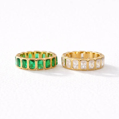 Emerald Cut Eternity Band - Waterproof
