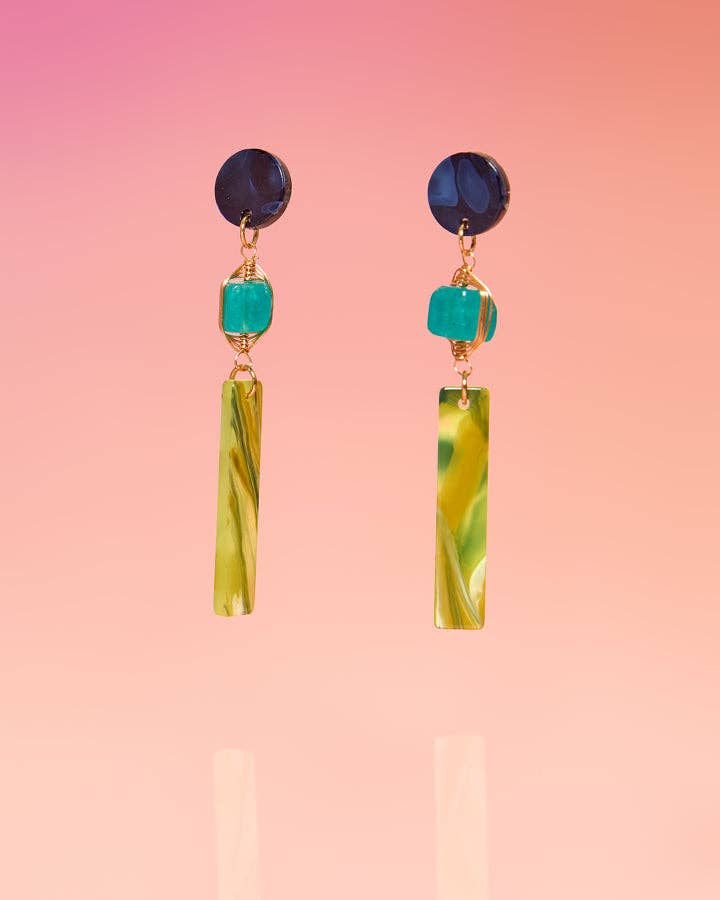 Lupe Jade Tropical Dangles