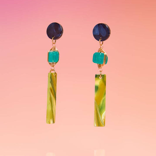 Lupe Jade Tropical Dangle Earrings
