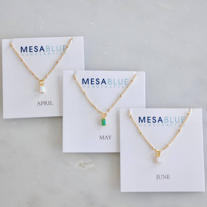 Opal Birthstone Necklace 