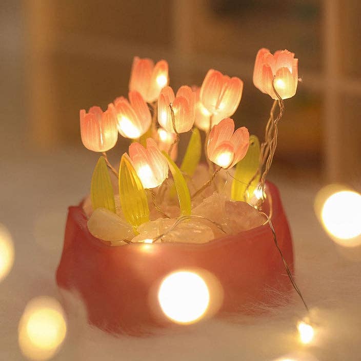 CreateKit Tulip LED Night Light, Unique Handmade Gift for Her