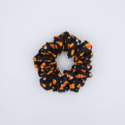 Candy Corn Halloween Cotton Scrunchie