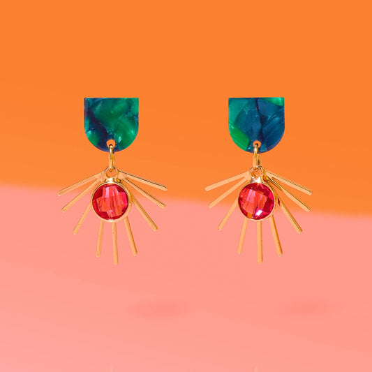 Tropical Oasis Small Dangle Earrings