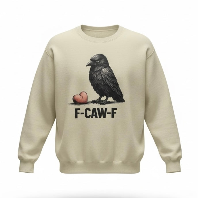 Grumpy Crow with Broken Heart Sweatshirt