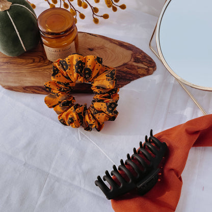 Scaredy Cat Halloween Cotton Scrunchie