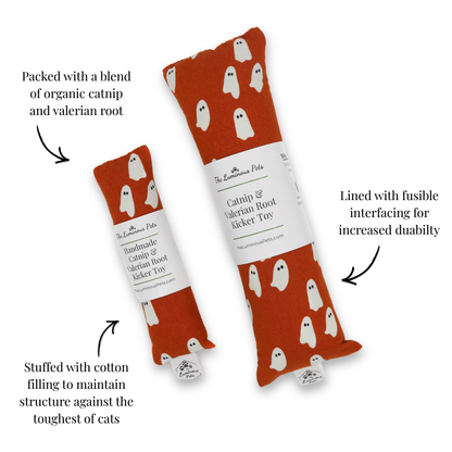 Catnip with Valerian Root Cat Toy | Halloween Ghost | Kicker