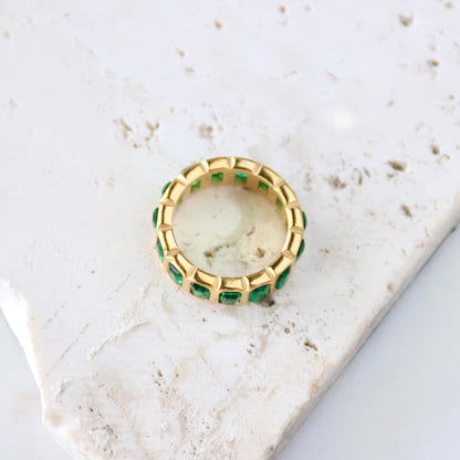 Emerald Cut Eternity Band - Waterproof
