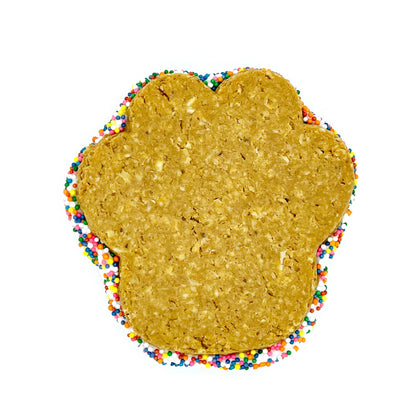 Rainbow Sprinkle Crunchy Oat Cookie Sandwich