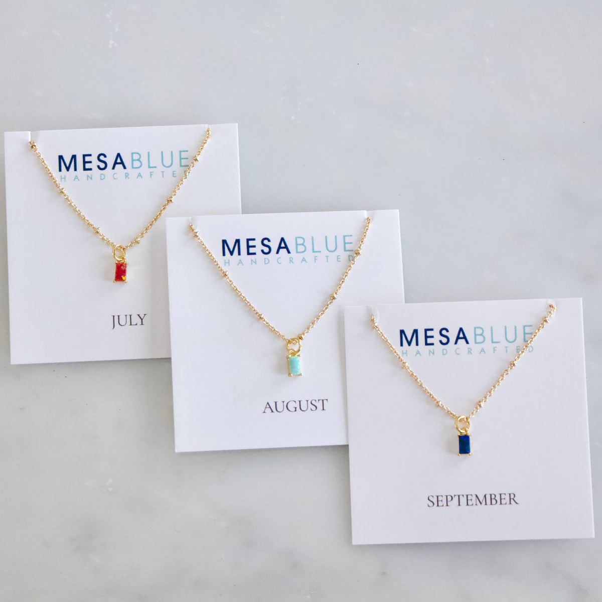 Opal Birthstone Necklace 