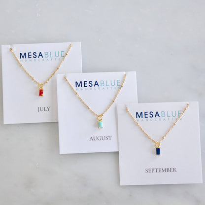 Opal Birthstone Necklace 