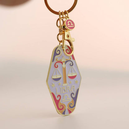 Zodiac Motel Keychain – Retro Enamel