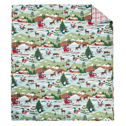 Merry Mountains Quilted Throw