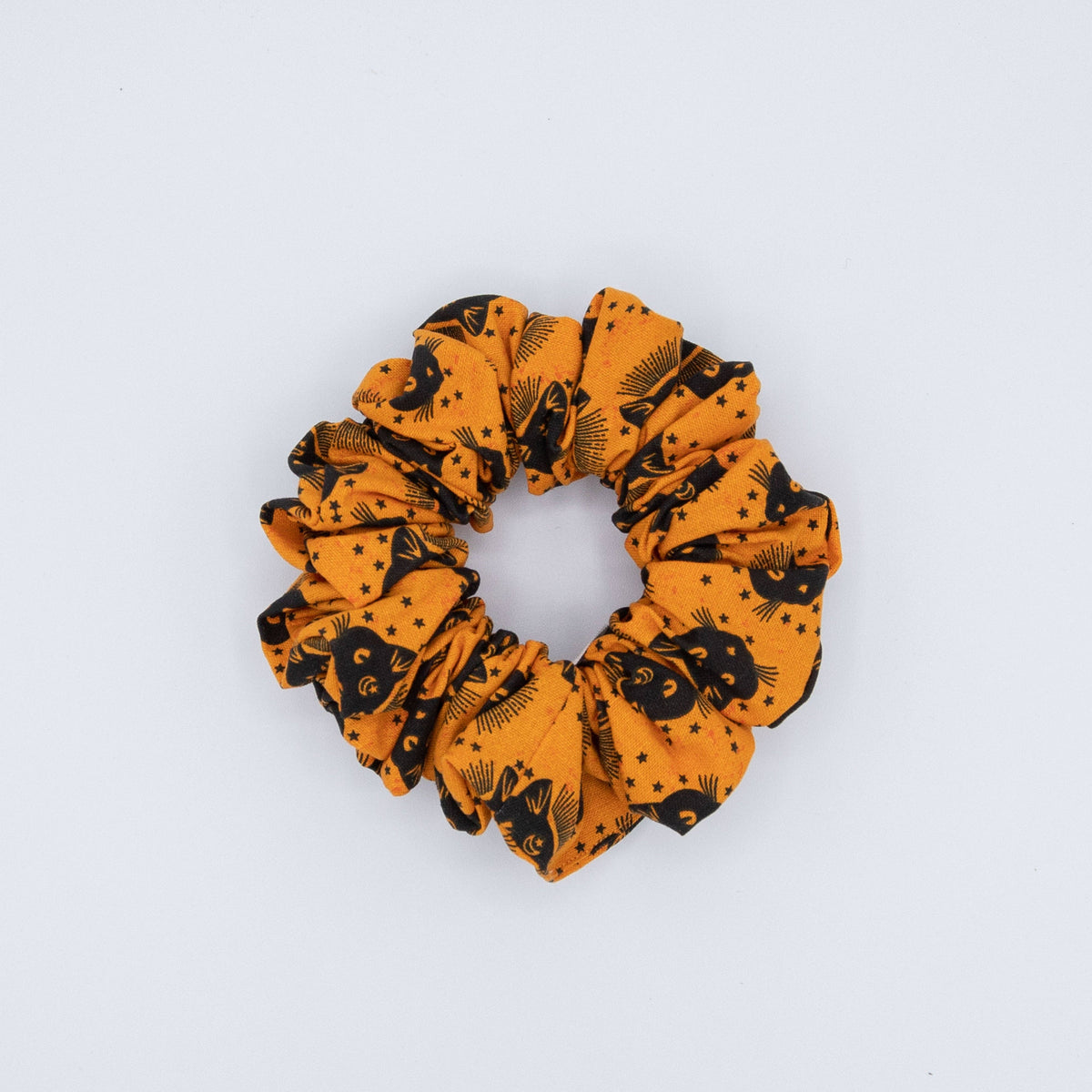 Scaredy Cat Halloween Cotton Scrunchie