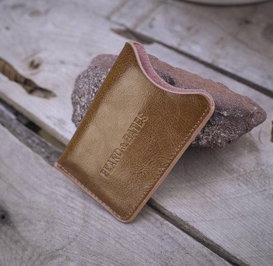 Genuine Leather Pouch - For The Sandalwood Switchblade Comb