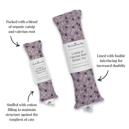 Catnip and Valerian Root Cat Toy | Organic | Purple Plants