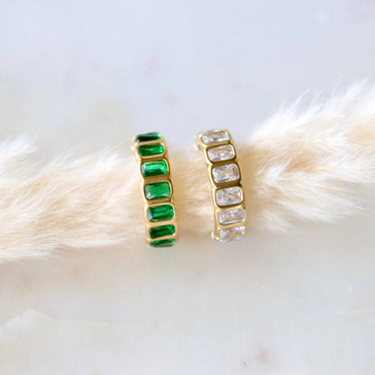 Emerald Cut Eternity Band - Waterproof