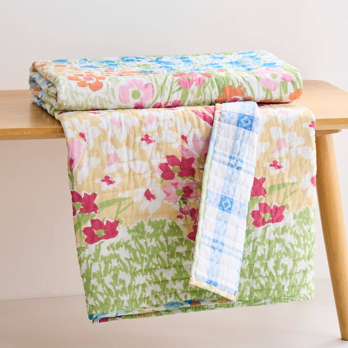 Blooming Hillside Quilted Throw