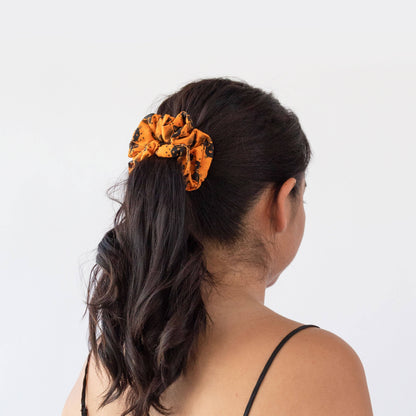 Scaredy Cat Halloween Cotton Scrunchie