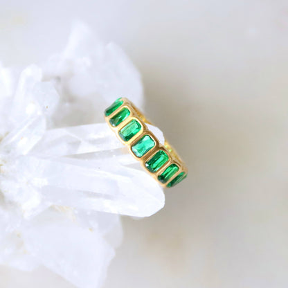 Emerald Cut Eternity Band - Waterproof