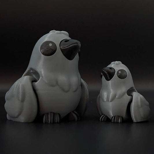 3D-Printed Articulating Baby Crow Toy