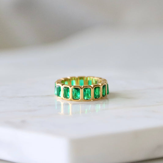 Emerald Cut Eternity Band - Waterproof