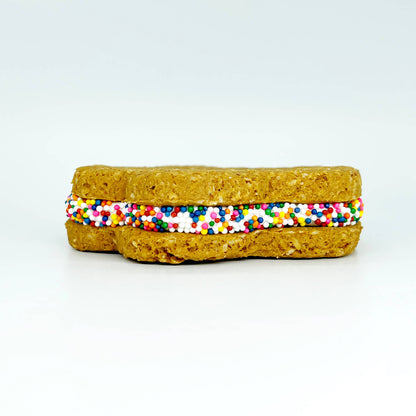 Rainbow Sprinkle Crunchy Oat Cookie Sandwich